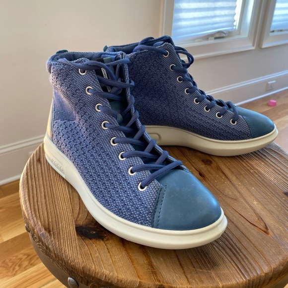 Ecco Shoes - Ecco Soft 3 Fashion High Top Sneakers Blue 38 like new